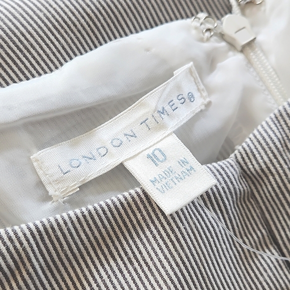 Seersucker & Eyelet Lace Summer Dress - Picture 5 of 6